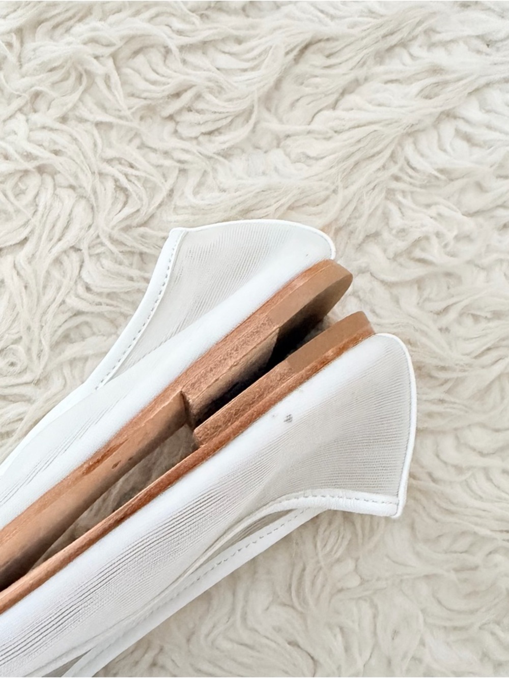 Dear Frances Balla Mesh Ballet Flats - White - Picture 7 of 10